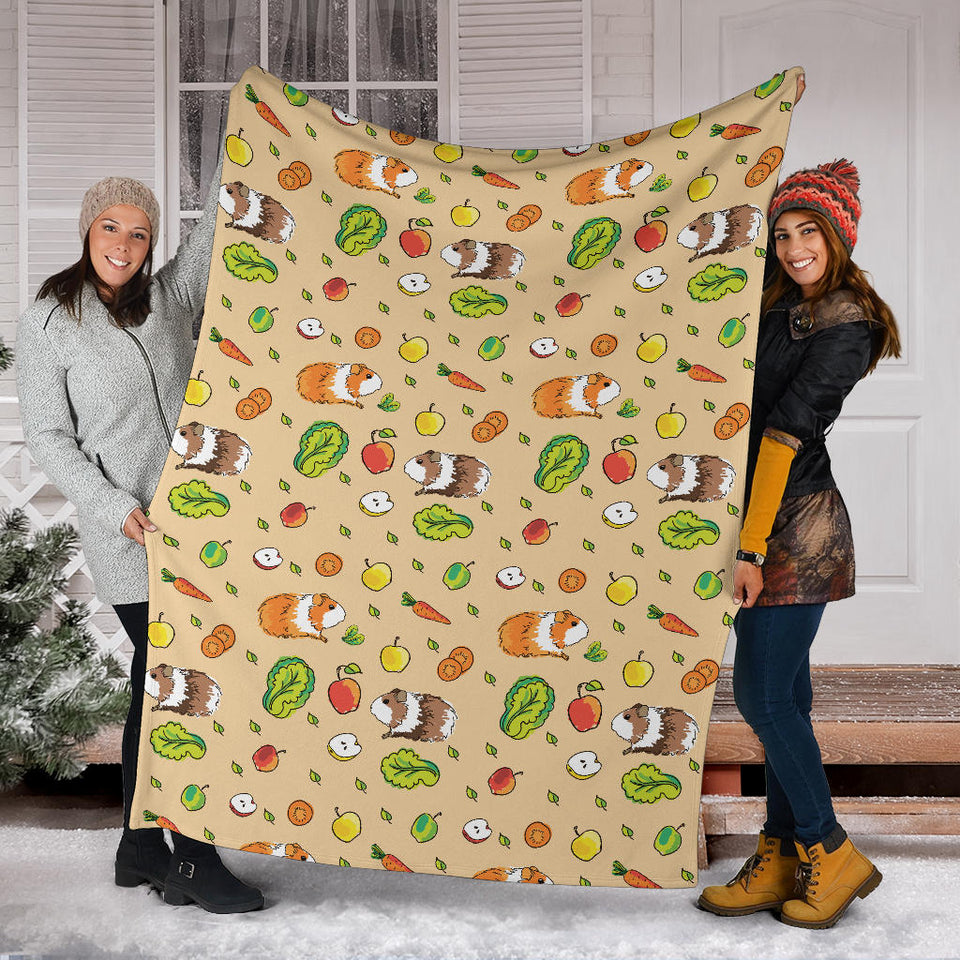 Guinea Pig Pattern Print Design 05 Premium Blanket