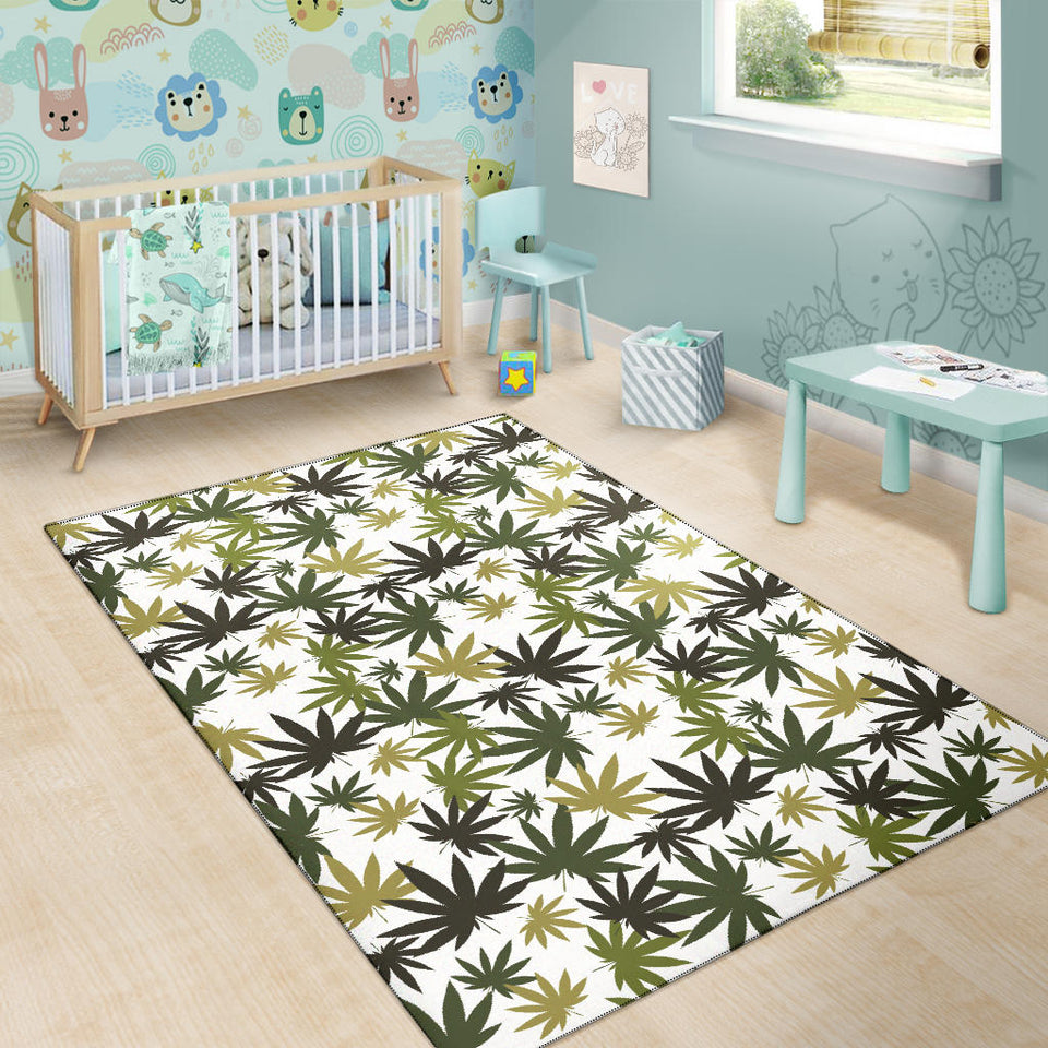 Canabis Marijuana Weed Pattern Print Design 05 Area Rug