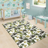 Canabis Marijuana Weed Pattern Print Design 05 Area Rug