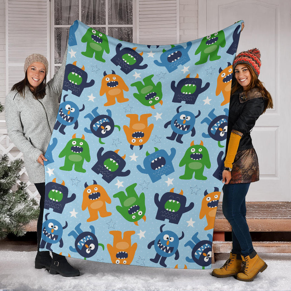 Alien Pattern Print Design 04 Premium Blanket