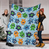 Alien Pattern Print Design 04 Premium Blanket