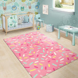 Pink Donut Glaze Candy Pattern Area Rug