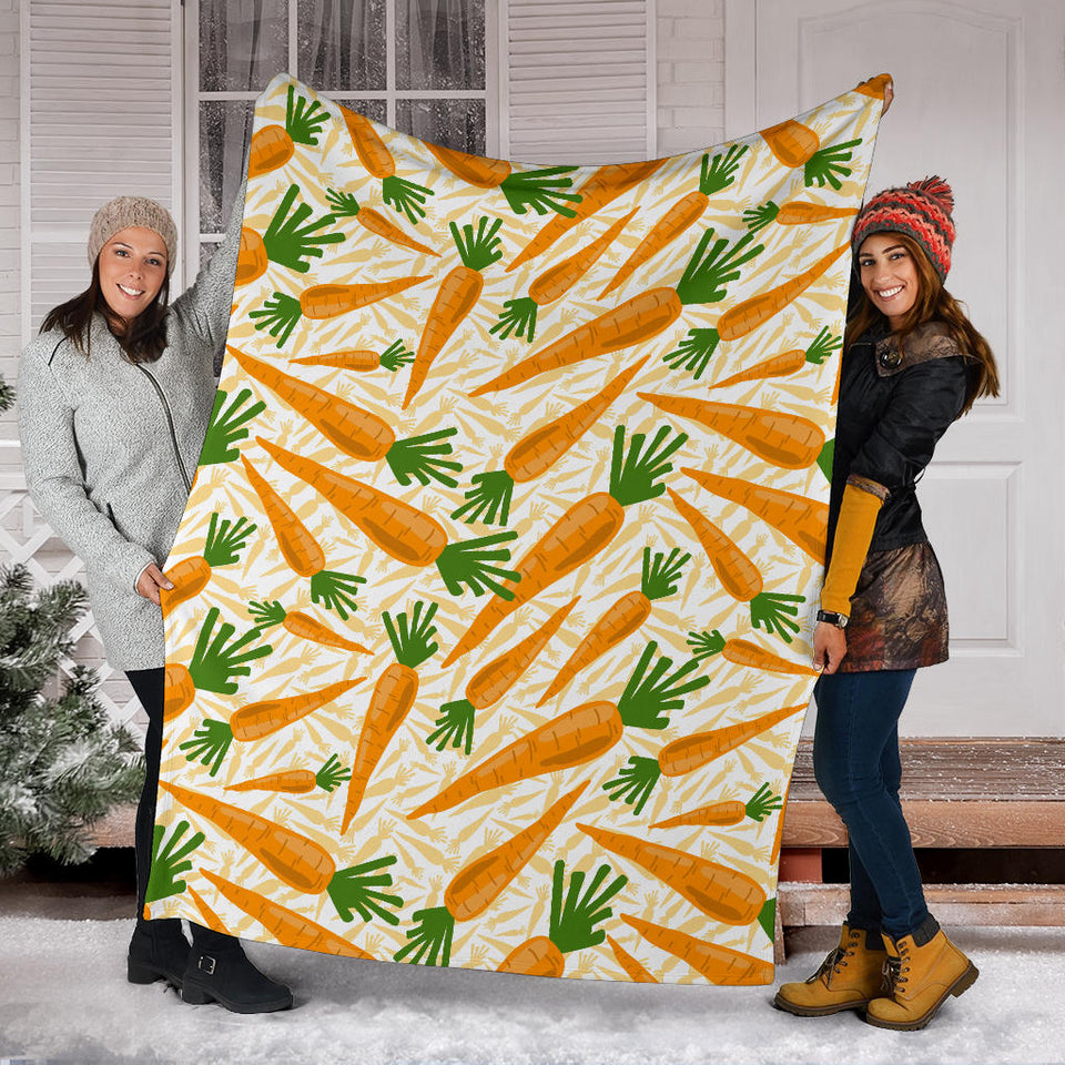 Carrot Pattern Print Design 01 Premium Blanket