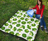 Cute Broccoli Pattern Premium Quilt