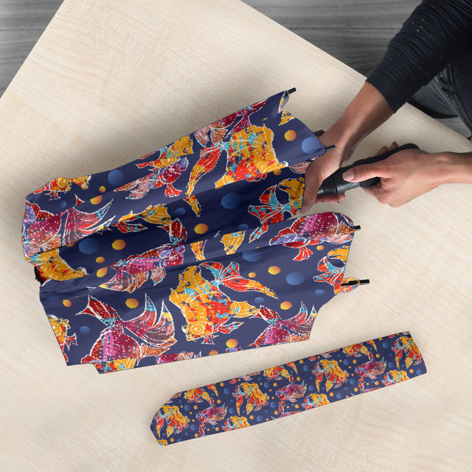 Goldfish Pattern Print Design 05 Umbrella
