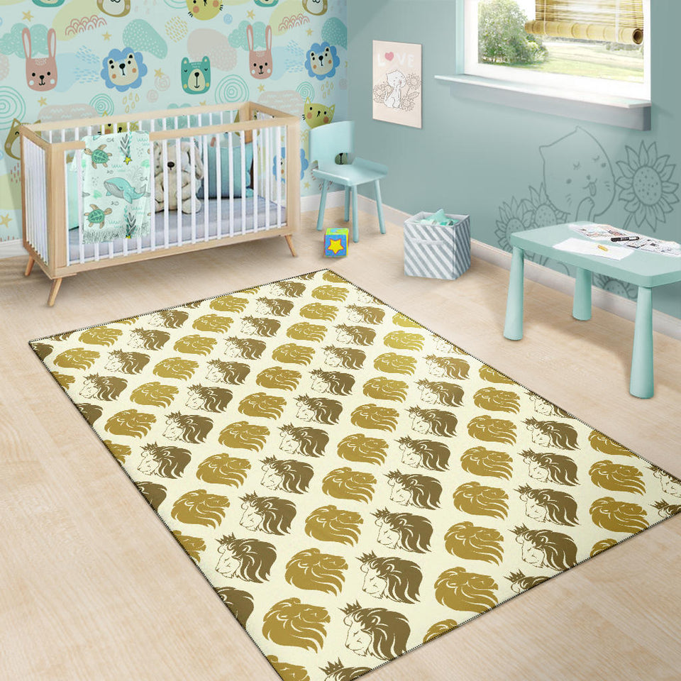 Lion Pattern Print Design 02 Area Rug
