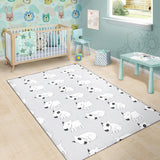 Bull Terrier Pattern Print Design 01 Area Rug