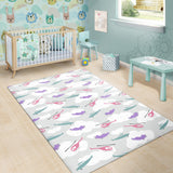 Helicopter Plane Pattern Area Rug