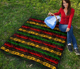 Canabis Marijuana Weed Pattern Print Design 04 Premium Quilt