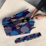 Blue Japanese Pattern Cloud Wave Flower Umbrella