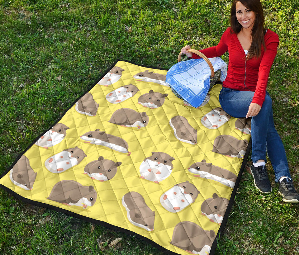 Cute Hamster Pattern Premium Quilt