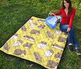 Cute Hamster Pattern Premium Quilt