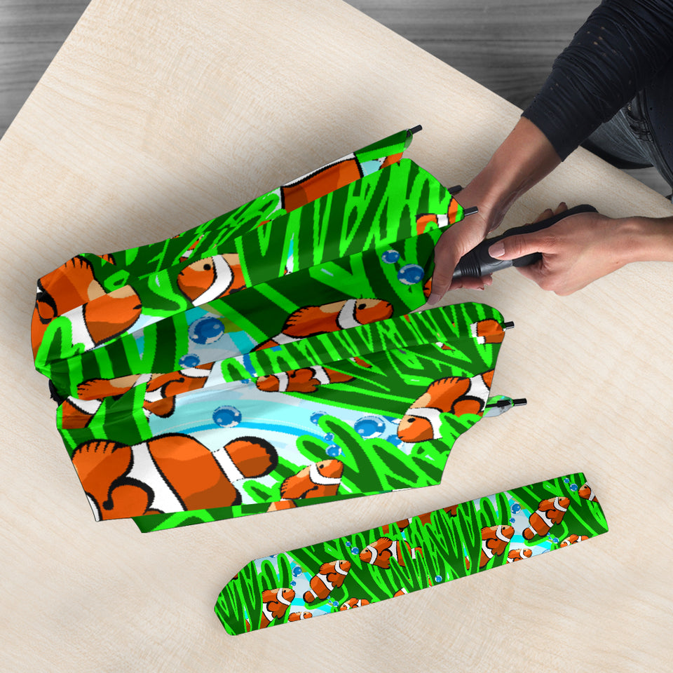 Clown Fish Pattern Print Design 01 Umbrella