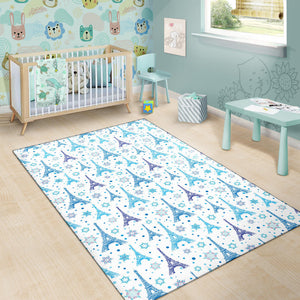 Eiffel Tower Pattern Print Design 01 Area Rug