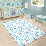 Eiffel Tower Pattern Print Design 01 Area Rug