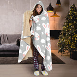 Rabbit Cloud Pattern Hooded Blanket