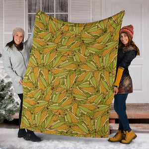 Corn Pattern Print Design 01 Premium Blanket