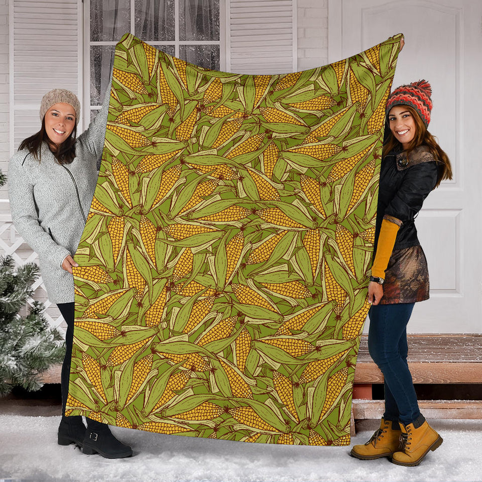 Corn Pattern Print Design 01 Premium Blanket