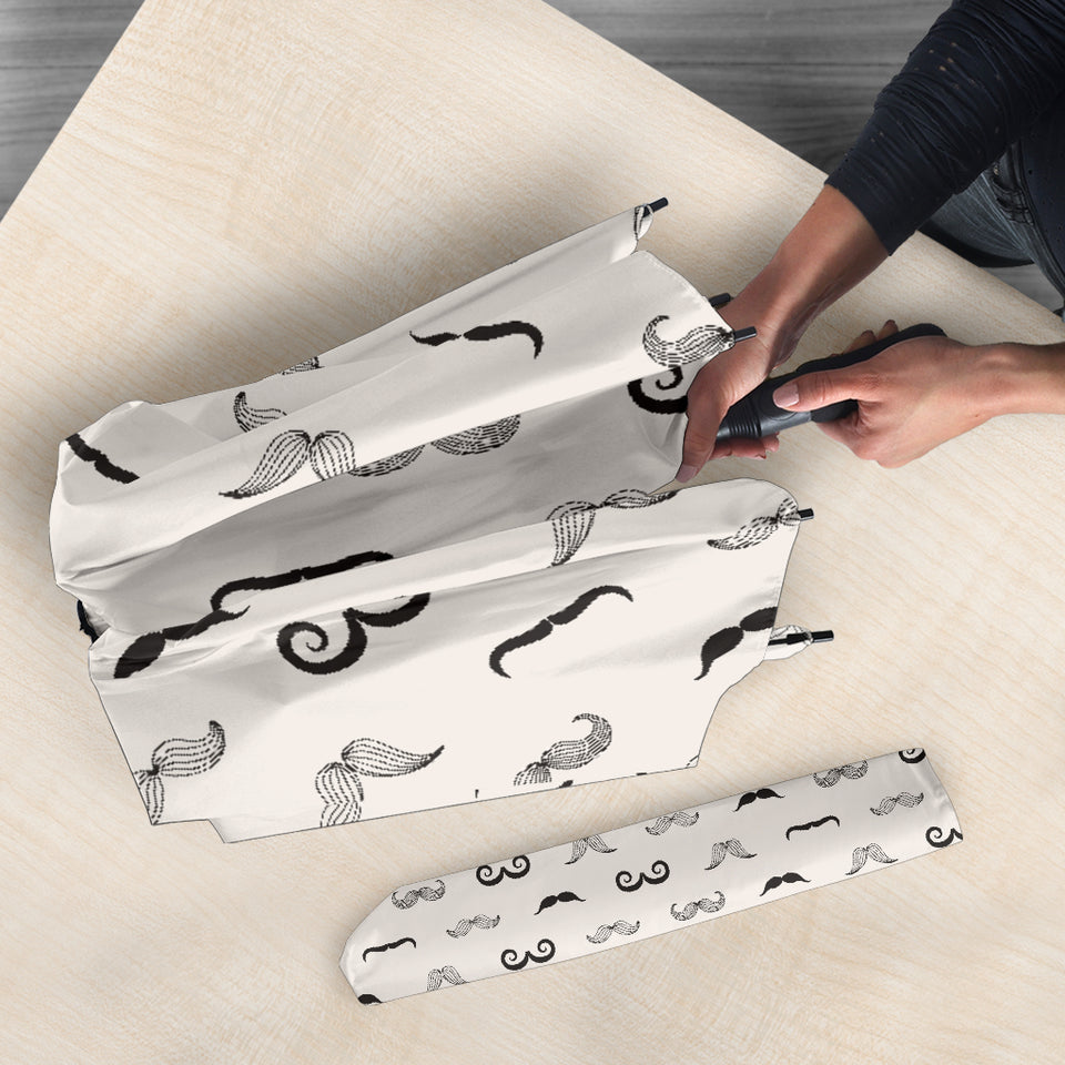 Mustache Beard Pattern Print Design 05 Umbrella