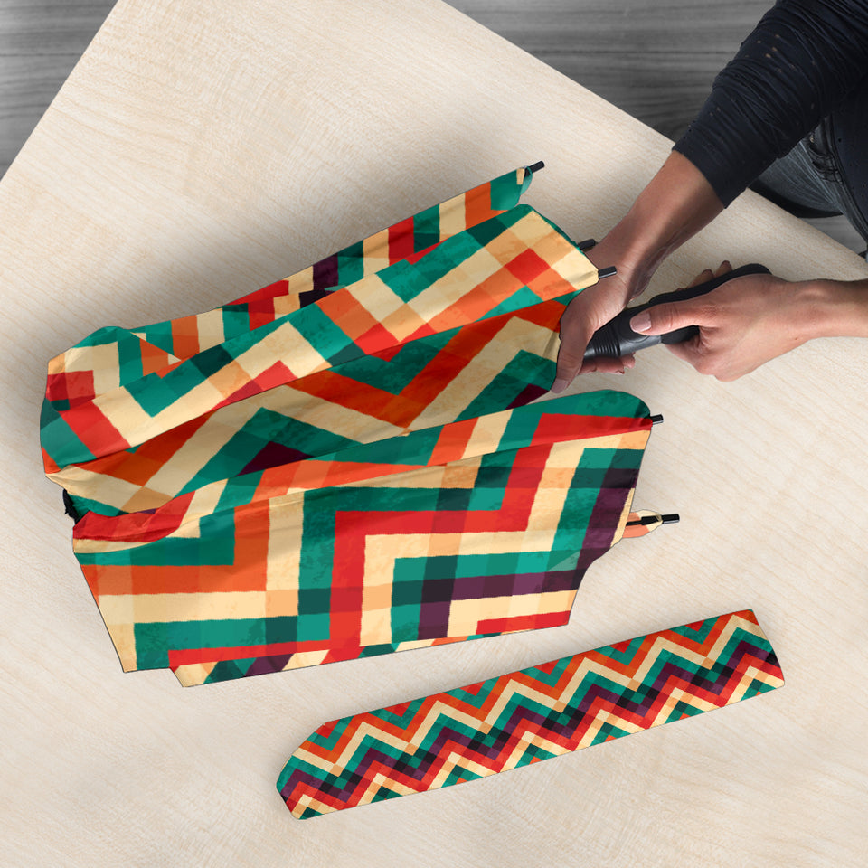 Zigzag  Chevron Colorful Pattern Umbrella