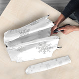 Snowflake Pattern White Background Umbrella