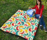 Colorful Moon Pattern Premium Quilt