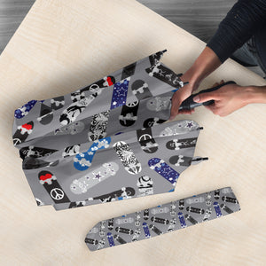 Skate Board Pattern Print Design 03 Umbrella