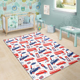 British Pattern Print Design 03 Area Rug