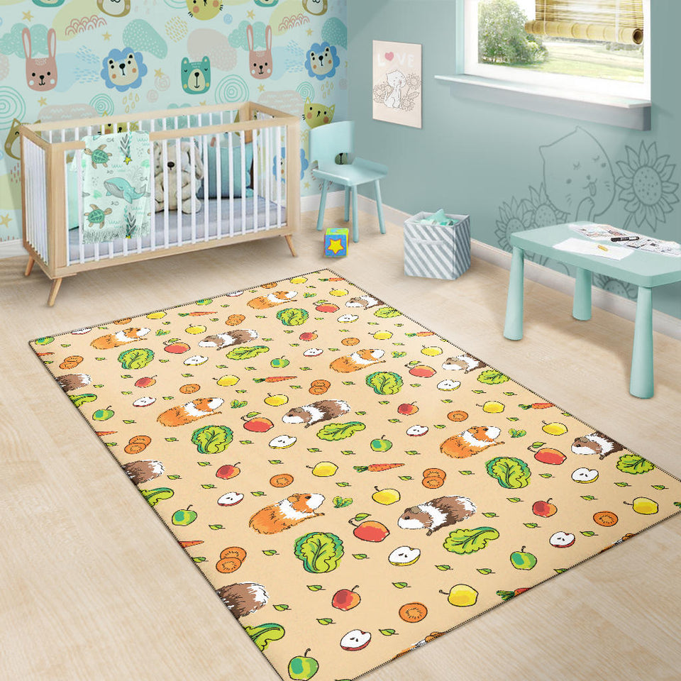 Guinea Pig Pattern Print Design 05 Area Rug
