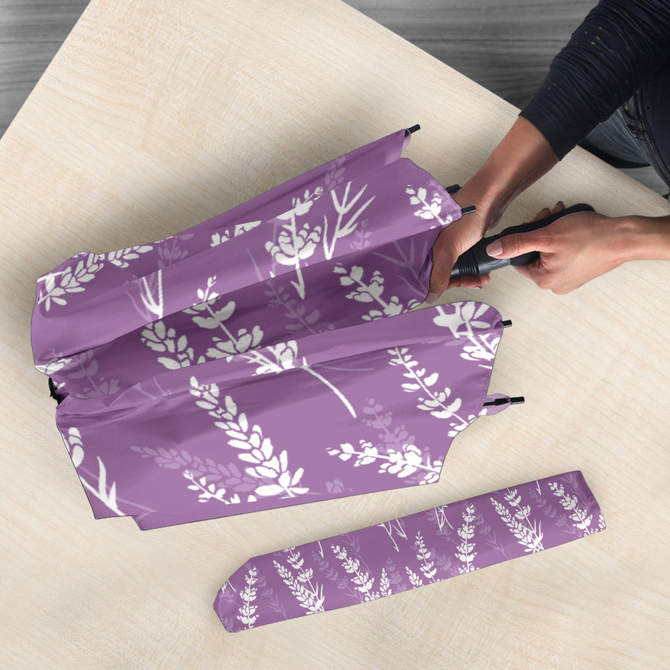 Lavender Flowers Purple Pattern Umbrella