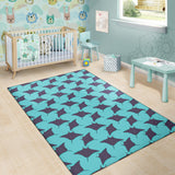 Stingray Pattern Print Design 02 Area Rug