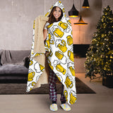 Beer Design Pattern Hooded Blanket
