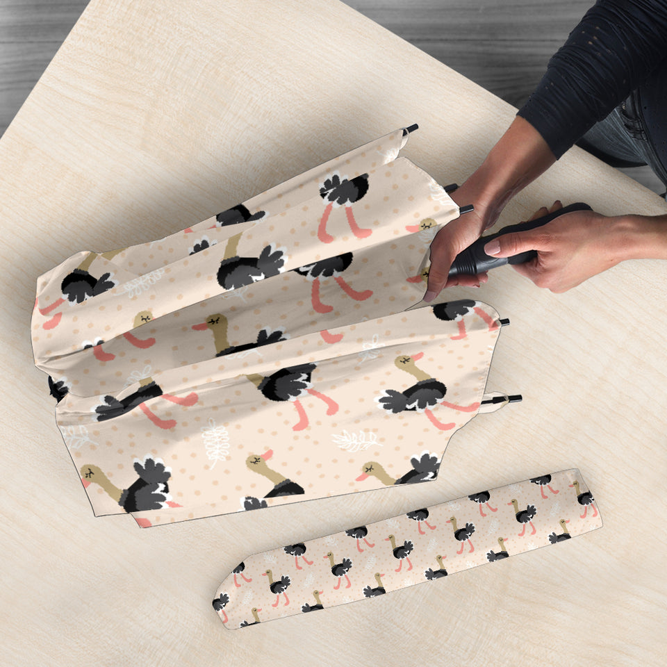 Ostrich Pattern Print Design 05 Umbrella