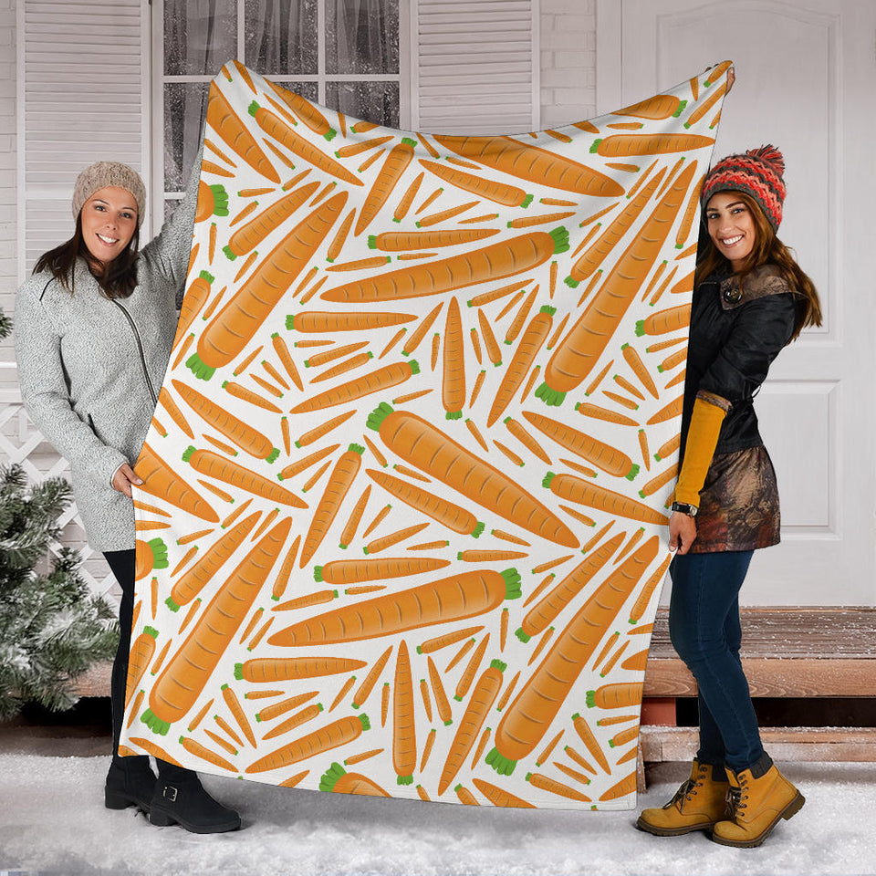 Carrot Pattern Print Design 02 Premium Blanket