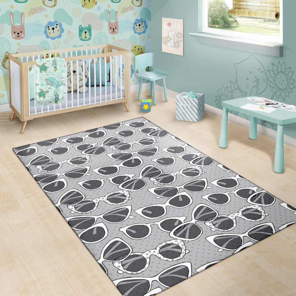 Sun Glasses Pattern Print Design 04 Area Rug