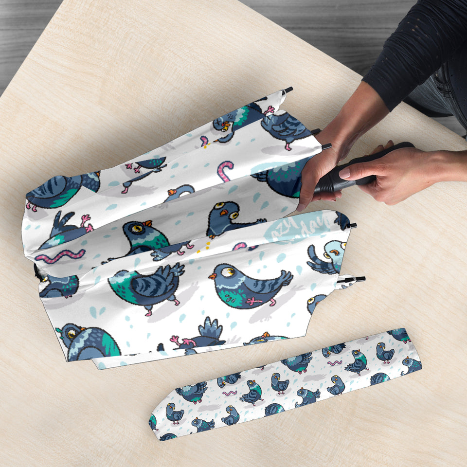 Pigeon Pattern Print Design 02 Umbrella