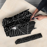 Spider Web Design Pattern Black Background White Cobweb Umbrella