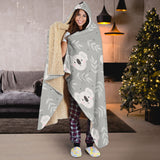 Cute Koala Leaves Pattern Hooded Blanket