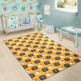 English Bulldog Pattern Print Design 04 Area Rug