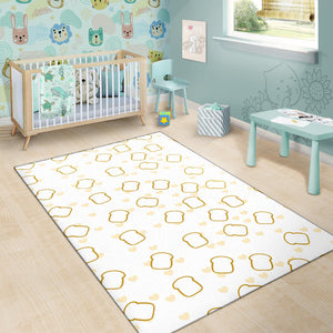 Bread Toast Pattern Print Design 01 Area Rug