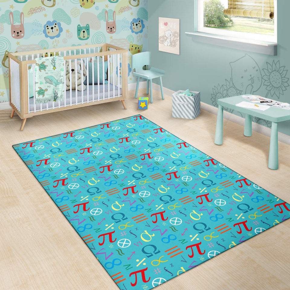 Math Pattern Print Design 02 Area Rug