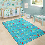 Math Pattern Print Design 02 Area Rug