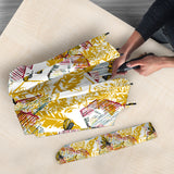 Cool Bee Honeycomb Leaves Pattern Umbrella