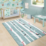 Crows Christmas Hat Scarf Area Rug