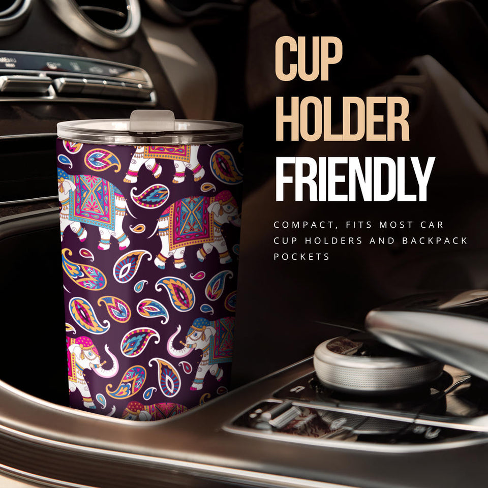 Elephant Indian Style Ornament Pattern Tumbler