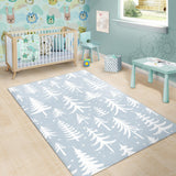 Christmas Tree Winter Forest Pattern Area Rug