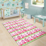 Teddy Bear Pattern Print Design 04 Area Rug