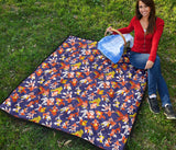 Goldfish Pattern Print Design 04 Premium Quilt