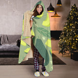 Avocado Pattern Hooded Blanket