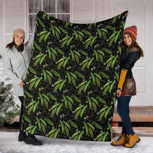 Green Peas Pattern Print Design 02 Premium Blanket